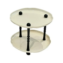 PEIBang 2 Tiered Cupcake Stand,Plastic Tiered Dessert Stand Cupcake Display Tower,2 Tier Serving Tray Cake Stand for Holiday Birthday Wedding Party Decoration