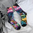 thumbnail image 5 of Vsdgher Colorful Mushroom Crew Socks for Men & Women, Breathable Casual Athletic Ankle Socks, 5 of 6