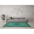 thumbnail image 3 of Ahgly Company Indoor Rectangle Animal Turquoise Blue Traditional Area Rugs, 2' x 4', 3 of 4
