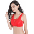 thumbnail image 5 of BIMEI Mastectomy Bra with Pockets for Breast Prosthesis Women Everyday Lace Bra 8708,Red,36C, 5 of 9