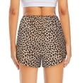 thumbnail image 4 of Vsdgher Leopard Print-2 Print Women's Running Double Layer Shorts High Waisted with Pockets Elastic Yoga Workout Athletic Gym Sports, 4 of 8