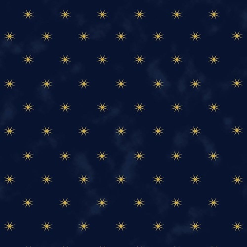 Stof Fabrics 4594-006 Starlight Sparkle Navy Cotton Fabric By The Yard ...