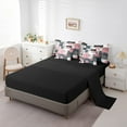 thumbnail image 3 of YST 7-Piece Black White Grey Pink Geometric Bedding Set, Modern Abstract Lines Bed Set, Full, 3 of 5