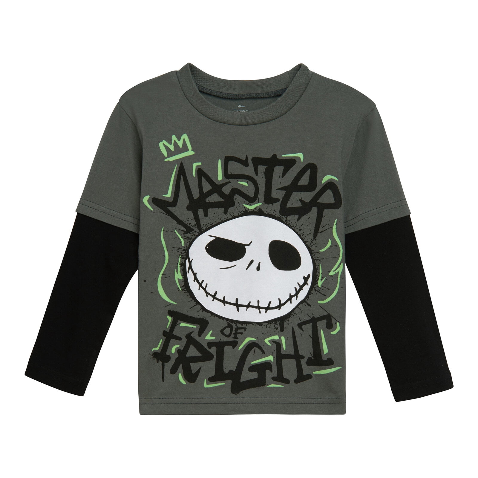 Disney Nightmare Before Christmas Jack Skellington 2fer T-Shirt and Fleece Jogger Pants Outfit Set Toddler to Big Kid