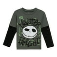 thumbnail image 3 of Disney Nightmare Before Christmas Jack Skellington 2fer T-Shirt and Fleece Jogger Pants Outfit Set Toddler to Big Kid, 3 of 5