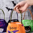 thumbnail image 3 of Tamaño del paquete: 13x12x1cm material: terciopelo dorado Bolsa de dulces de Halloween decoración bolsa de calabaza portátil duende ANGGREK  Otros, 3 of 8