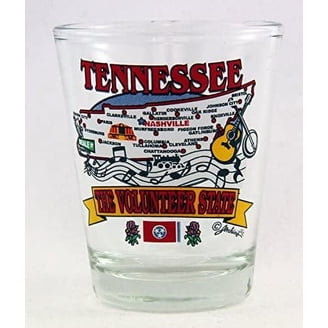 VERMONT STATE MONTAGE SQUARE SHOT GLASS SHOTGLASS