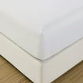 thumbnail image 3 of The Great American Store 600 TC 100% Cotton Solid Fitted Sheet(With 21" Extra Deep Pocket) - Twin XL (White), 3 of 5