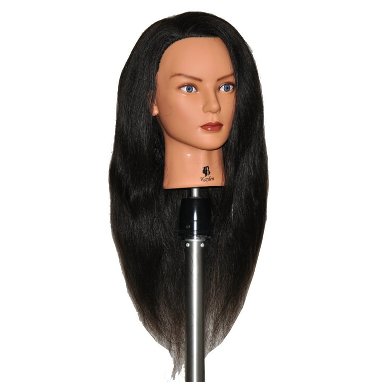 24'' Human Hair Mannequin Dummy Head for Braiding Hair Styling