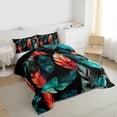 thumbnail image 3 of Homewish Red Green Leaves Bedding Comforter Set,Natural Plant Twin Comforter Sets,Tropical Monstera Leaf Bedding Set For Men Women,Ultra Soft Home Decor Reversible,2 Pieces, 3 of 8