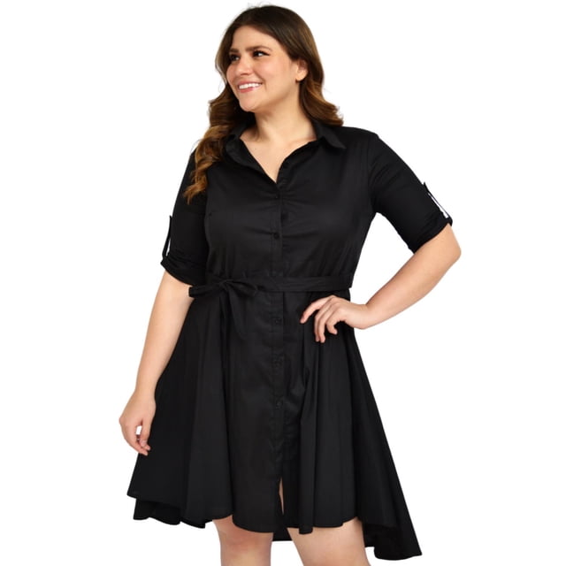 Vestido Asimétrico Roman Fashion Talla Extra Negro 38