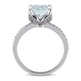 thumbnail image 4 of Everly Women's Aquamarine and Diamond 10k White Gold Ring, 4 of 6