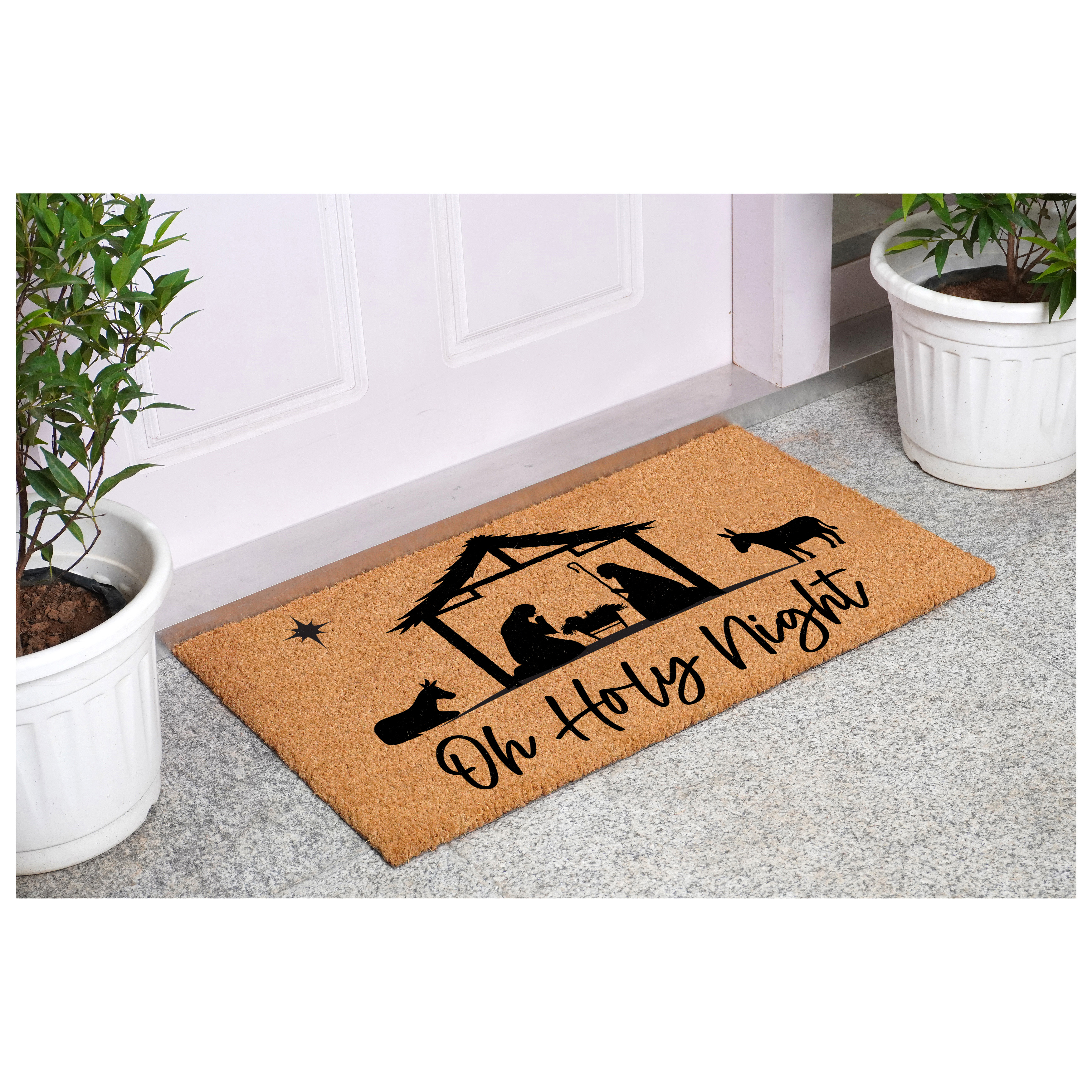 Holy Night Nativity Doormat, 17" x 29"