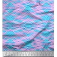 thumbnail image 1 of Soimoi Poly Georgette Fabric Stripe & Argyle Check Printed Craft Fabric by The Yard 42 Inch Wide, 1 of 2