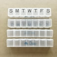 thumbnail image 3 of Teissuly Extra Large Pill Organizer, Weekly Pill Box, Pill Case with Clear Lid, Arthritis Friendly Medicine Organizer for Vitamins, Fish Oils or Supplements, BPA Free, 3 of 9