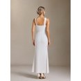 thumbnail image 4 of Vestido bellabarnetten Priscilla Halter Maxi con cuello cuadrado, 4 of 4