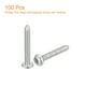 thumbnail image 3 of Tornillo autoperforante con cabeza Phillips ST5x35x10mm con arandela, paquete de 100 tornillos de madera de acero inoxidable 304 (plata), 3 of 5