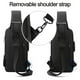 thumbnail image 5 of Bolso bandolera antirrobo, mochila impermeable para el pecho con carga USB, mochila de hombro, 5 of 6