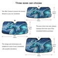 thumbnail image 5 of ALAZA Magic Dragon Wings Windshield Sun Shade Car Foldable Visor Block UV Rays Protector 55"x27.6", 5 of 8