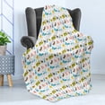 thumbnail image 4 of Animal Soft Flannel Fleece Blanket, Domestic Farm Animals Horse Pig Cow Sheep and Hen Agriculture Cartoon Doodle Design, Cozy Plush for Indoor and Outdoor Use, 70" x 90", Multicolor, by Ambesonne, 4 of 5