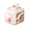 thumbnail image 2 of Juguetes sensoriales para niños pequeños, cubo de actividades, habilidades motoras finas, juguete educativo, cubo de actividades Montessori para bebés rosa, 2 of 8