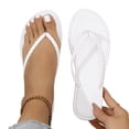 thumbnail image 4 of RKSTN Flip Flops for Women Flats for Women Round Open Toe Trendy Summer Holiday Beach Slides Sandals Women, 4 of 7