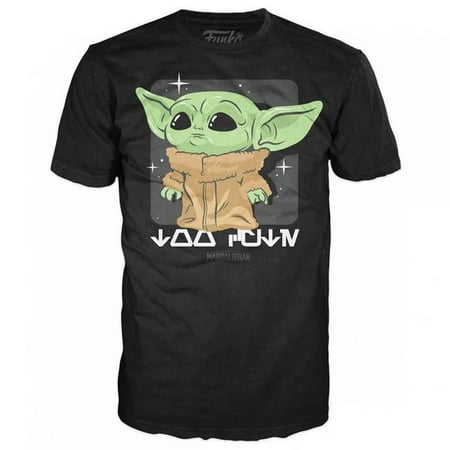 The Mandalorian 803142-XXXL The Mandolorian Baby Yoda Lookin Cute Black T-Shirt - 3XL
