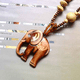 thumbnail image 5 of Collar bohemio de resina de madera para mujer, colgante de cuentas de elefante Retro de estilo étnico, accesorios de cadena de lana, 5 of 6