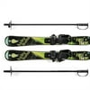 Lucky Bums Toddler Kids Beginner Plastic Snow Skis w/ Adjustable Bindings, Green
