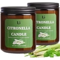 thumbnail image 2 of PYAN-Citronella Candles Outdoor, Natural Soy Wax Citronella Scented Jar Candle for Summer, 7oz Large Lemongrass Candle, 50 Hours Burn Time, Indoor and Outdoor Candles for Patio, Garden & Camping, 2 P, 2 of 3