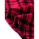 thumbnail image 5 of Disfraz de Halloween Mini vestido acampanado sin mangas con escote corazón y encaje a cuadros para mujer rojo L, 5 of 5