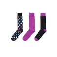 thumbnail image 2 of MeMoi Dotagonal Cotton Blend Crew Sock 3 Pack - Mens - Male, 10-13, Black/Red, 2 of 2