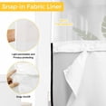 thumbnail image 3 of No Hook Shower Curtains with Snap-in Liner Set, Black Octopus Coastal Waterproof Hotel Style Bathroom Shower Curtain, Nautical Ocean Modern Abstract Art Breathable Mesh Top Bath Curtains 60''x72'', 3 of 9