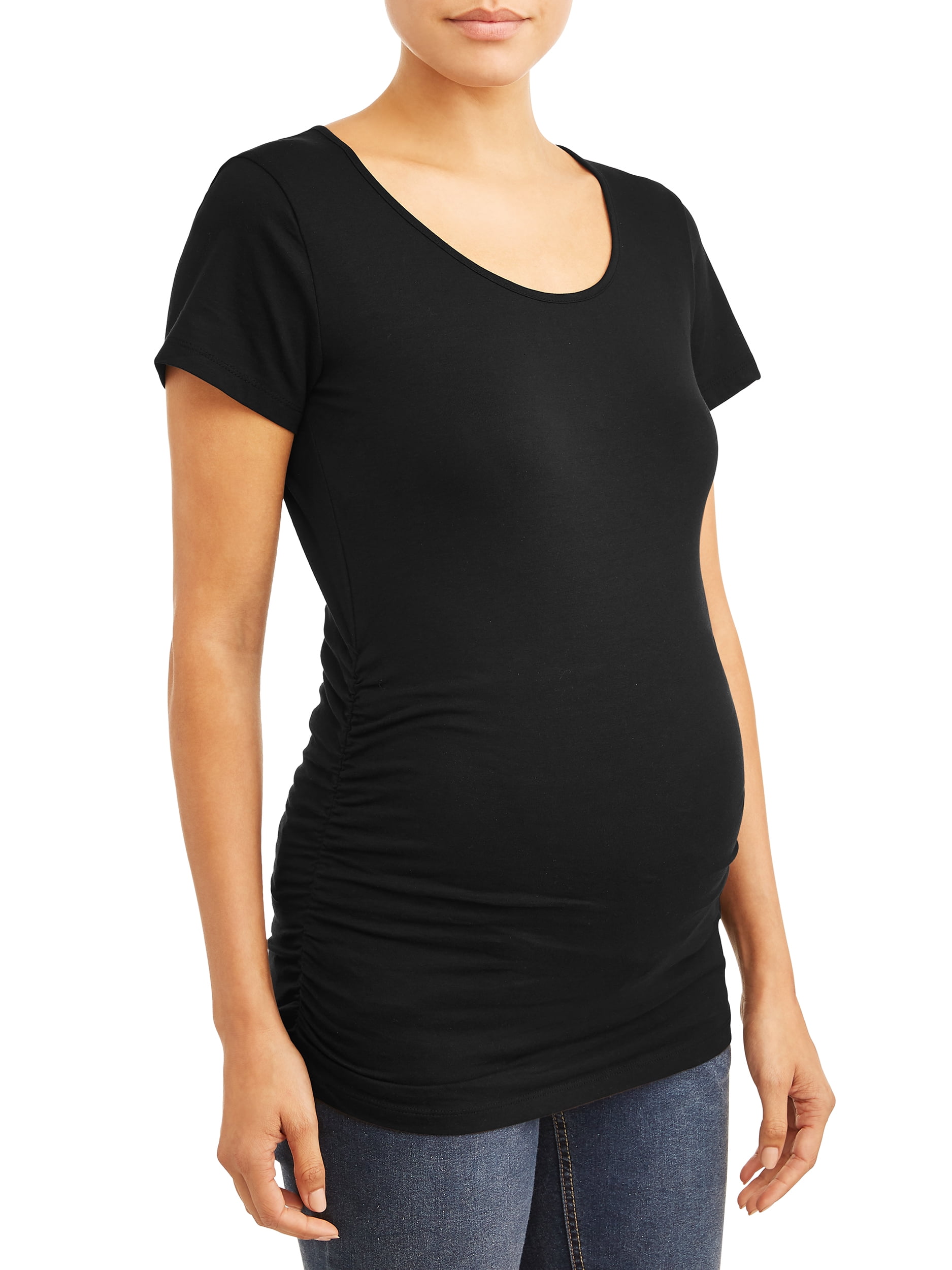 Oh! Mamma Maternity Women's Short Sleeve T-Shirt & Tank Top, 2 Pack (Womens & Women's Plus)