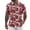 Red, variant on MNCEKFOD 2025 Mens Shirt Trendy Beach Vacation Floral Shirts Loose Fit Collar Button Open Short Sleeve Classic Fit Mens Tee Shirt Grey XXXL