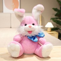 YujiCraft Children's Bunny Plush Toy Electric Sound Making, 14-inch Talking Stuffed Rabbit Birthday Gift,Pink