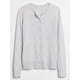 thumbnail image 2 of Cárdigan de cuello redondo para mujer GAP gris jaspe claro XL, 2 of 2