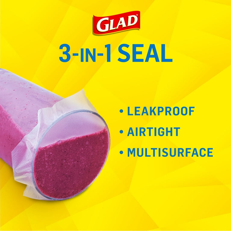 Glad Press'n Seal Plastic Food Wrap, 100 sq ft Roll
