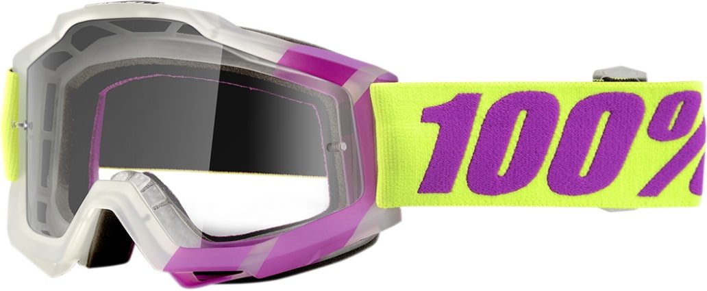 100% Accuri Tootaloo 2016 Snow Goggles Purple Green Clear Lens by 100%