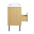 thumbnail image 4 of Single Sink Vanity Cabinet, White Oak, Wood, Hotel Bedroom Bathroom, Modern Contemporary HB36427, 4 of 15