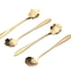 thumbnail image 1 of 4 cucharas de café de postre con forma de flor de acero inoxidable, 1 of 8