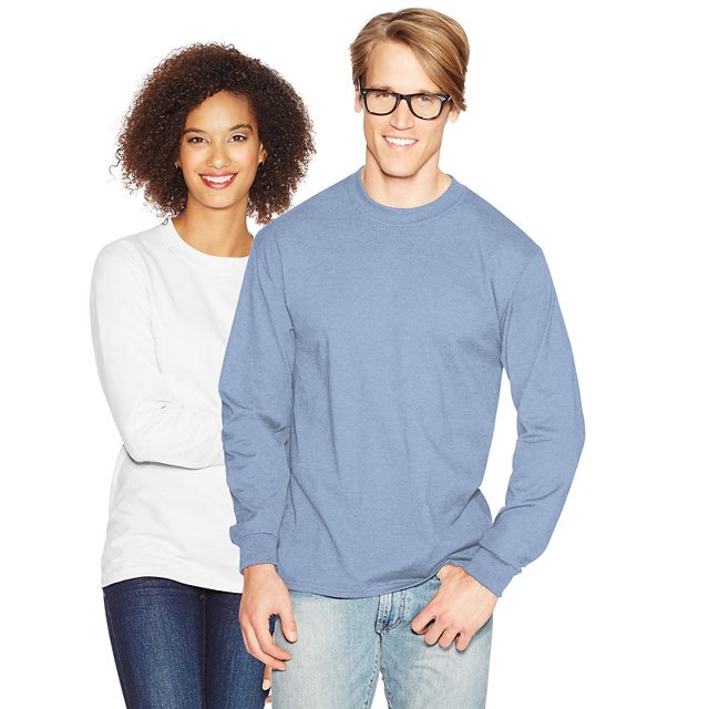 Hanes Men's Long Sleeve Crewneck Beefy T-Shirt