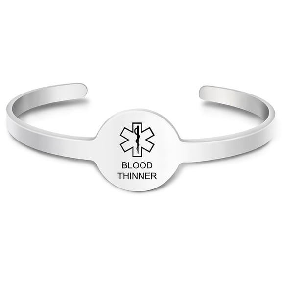 Bracelet Titanium Steel DIABETIC Life Star EPILEPSY Medical Alert Engraved Stainless Steel Bracelet