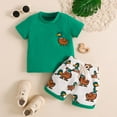 thumbnail image 2 of Gerichy Boys Summer Outfits Toddler Baby Boy Summer Outfit Sleeveless T Shirt Top Casual Shorts Set Clothes 6 12 18 24 Month 2T, 2 of 6