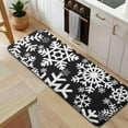 thumbnail image 5 of Black Christmas Snowflake Pattern Kitchen Rug Mat,Kitchen Runner Rugs Non Skid Washable,Decorative Kitchen Floor Mats for Kitchen,Sink,Laundry,17"x47.2", 5 of 7