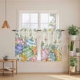 thumbnail image 2 of Easter Eggs Kitchen Curtains 45 Inch Length, Farmhouse Spring Botanicals Plants Butterfly Tiers Curtains for Bathroom Bedroom Cafe, Light Filtering Small Window Treatment Drapes 2 Panels 42"Wx45"L, 2 of 8