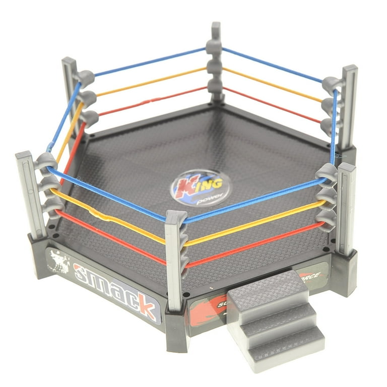 Bisontec Smack Wrestling Stage Ring Playset with 12 Figures for