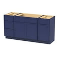 thumbnail image 2 of Vanity Art 63" Freestanding Bathroom Vanity Cabinet without Top in Blue, 2 of 6