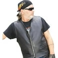 thumbnail image 2 of ReedÂ® Men's Naked Cow Leather Motorcycle Vest Made in USA (XLT, Black), 2 of 2