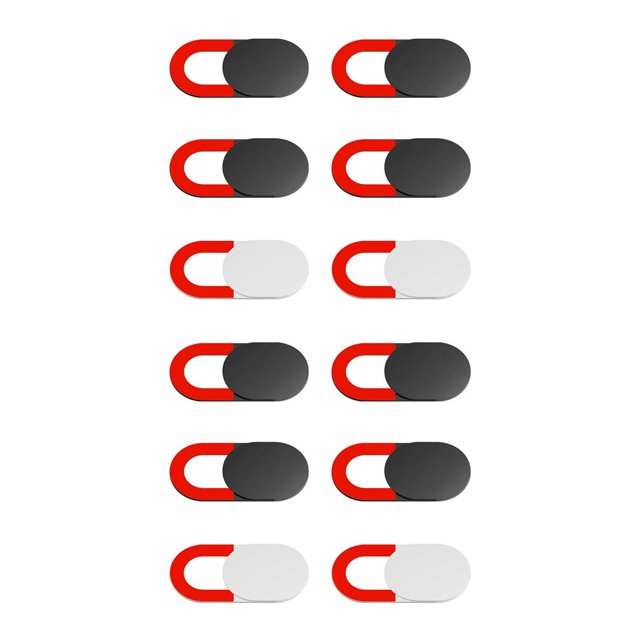 Transemion 6PCS Webcam Cover Universal Phone Antispy Camera Sticker For Web Laptop 9x18x0.8mm 2Set